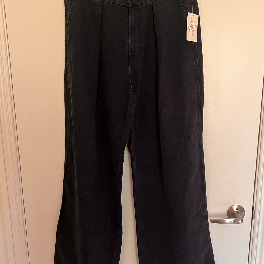 Men's Black Wide-Leg Pants